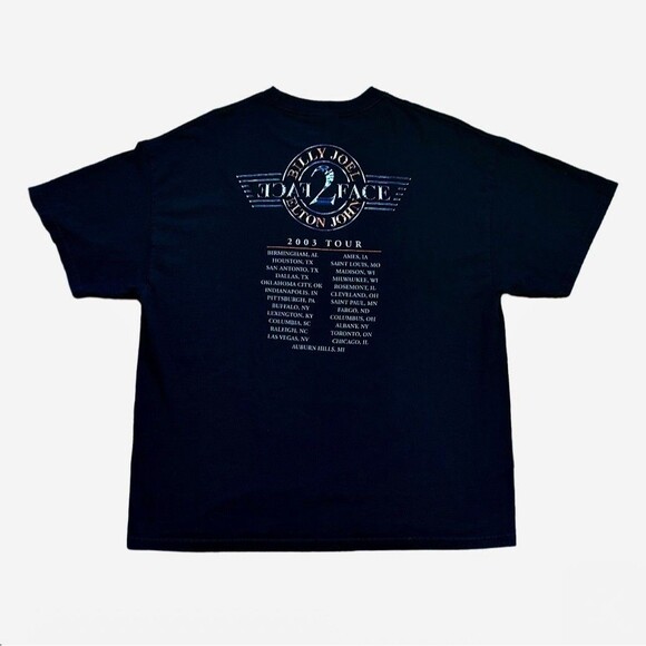 Vintage ‘03 Elton John Billy Joel Concert Tour Band T Shirt - Picture 2 of 4